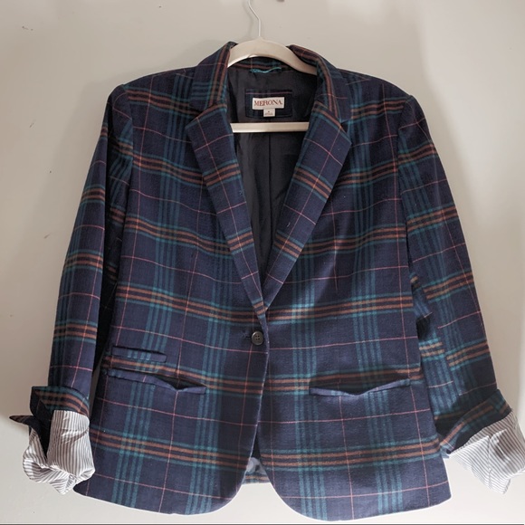 Vintage plaid blazer